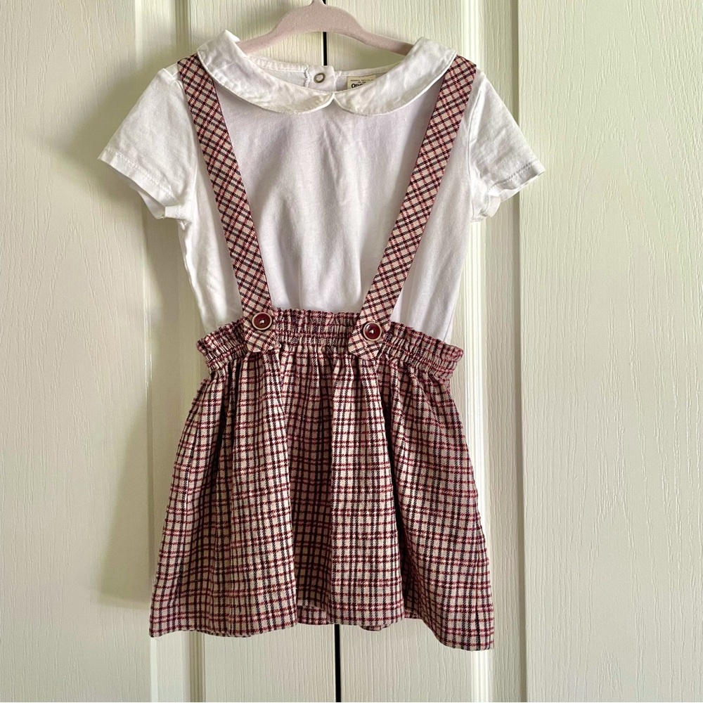 Zara Pinafore Plaid Dress